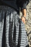 Nonni Gingham Ripley Skirt Black Grey